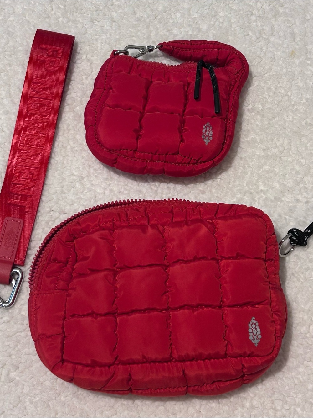 Free People FP Movement There it is Keychain & Quilted Pouch set in Winterberry